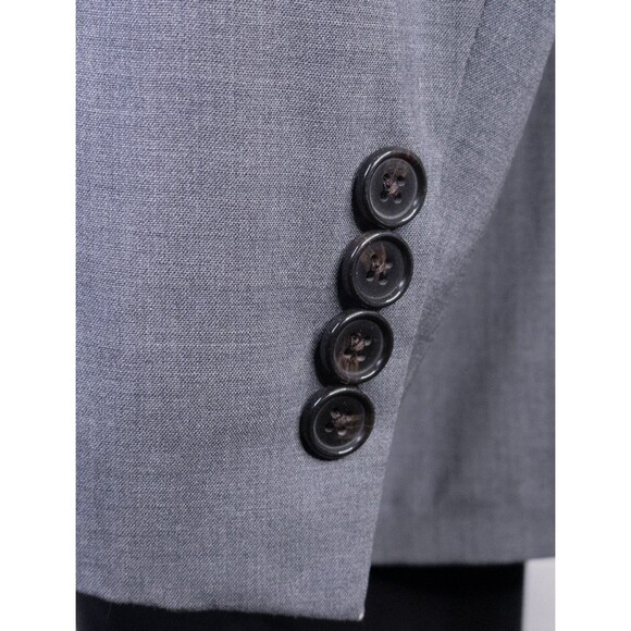 Ralph Lauren Solid Gray Suit Jacket Sport Coat Blazer Two Button Sz 46L Wool EUC - Picture 7 of 13